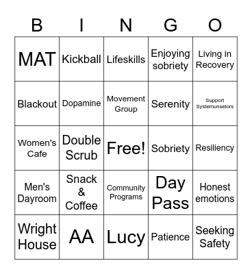 CAP Bingo Card