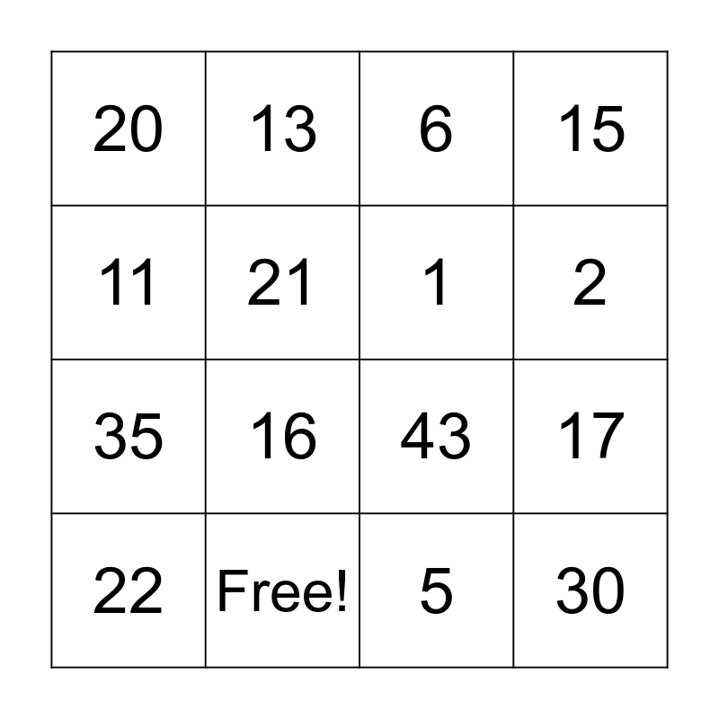 law-of-cosines-bingo-card