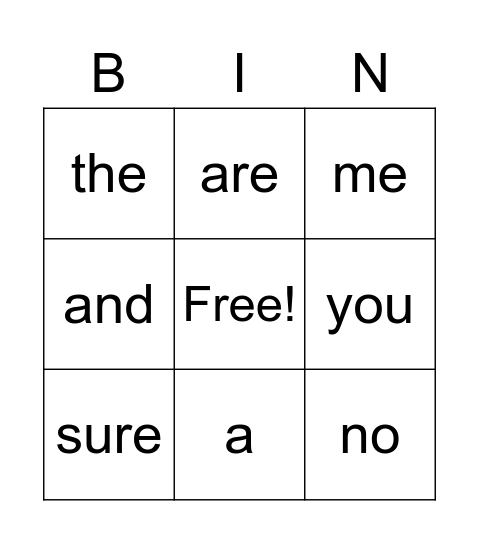 You Cannot Fool Me Bingo Card