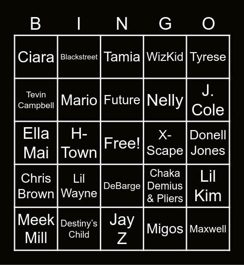 106 & Bingo Card