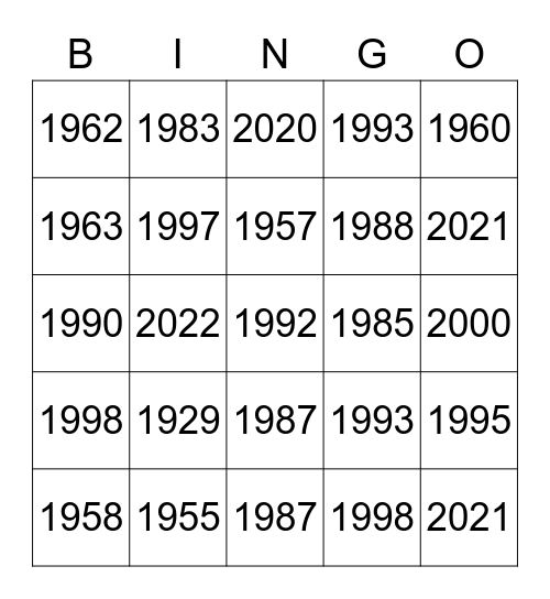 De grote familie muziek BINGO Card
