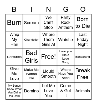 2010s Throwbacks Bingo Card