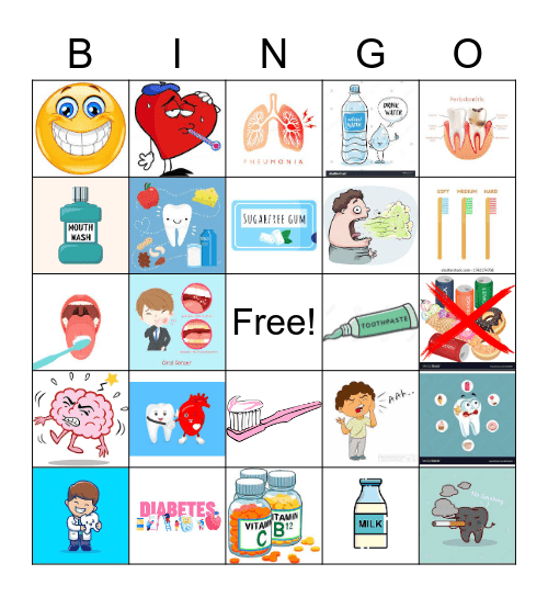 Oral Health & Chronic Diseases Bingo Card
