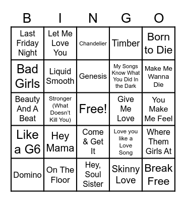 2010s Throwbacks Bingo Card