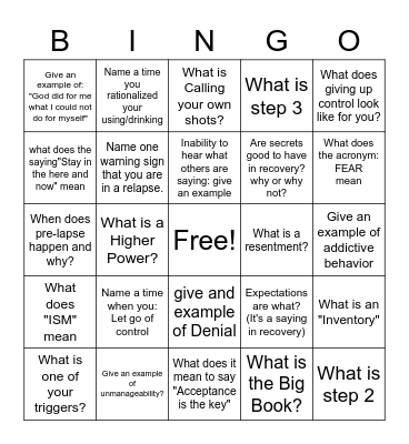 VALENTINES DAY BINGO Card