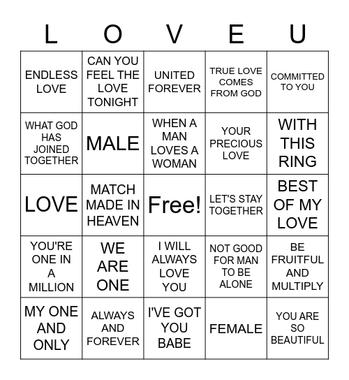 AMBC FOREVER ONE GALA Bingo Card