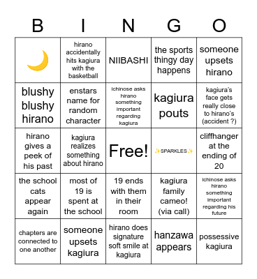 kagihira 19 & 20 Bingo Card