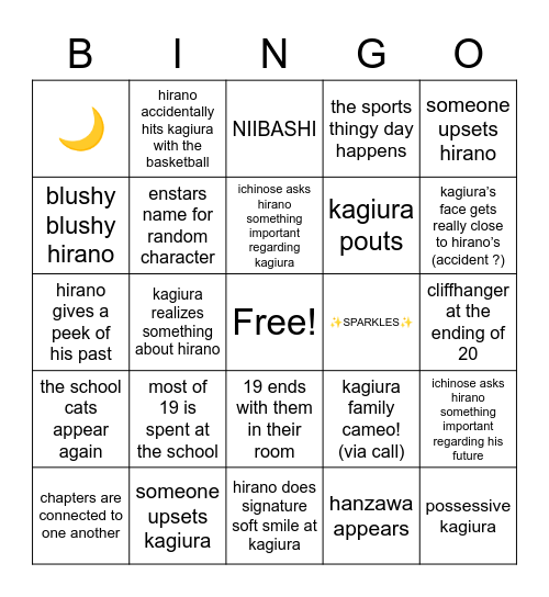 kagihira 19 & 20 Bingo Card