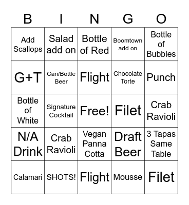 Valentines Day Bingo Card