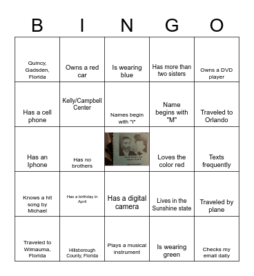 BROWN FAMILY REUNION Bingo Card