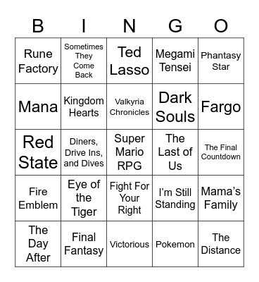 February 15 - Round 1 Bingo Card