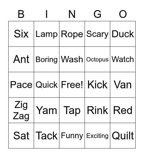 C4 Lesson 19 Book D Bingo Card