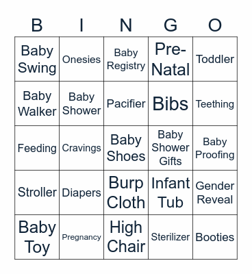 A Little Wild One Baby Shower Bingo Card