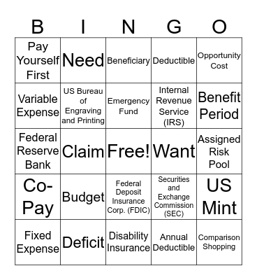 W!se Certification Review 4 Bingo Card