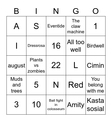 Neira Bingo Card