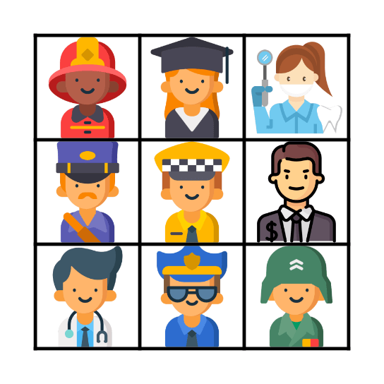 Occupation Bingo Card