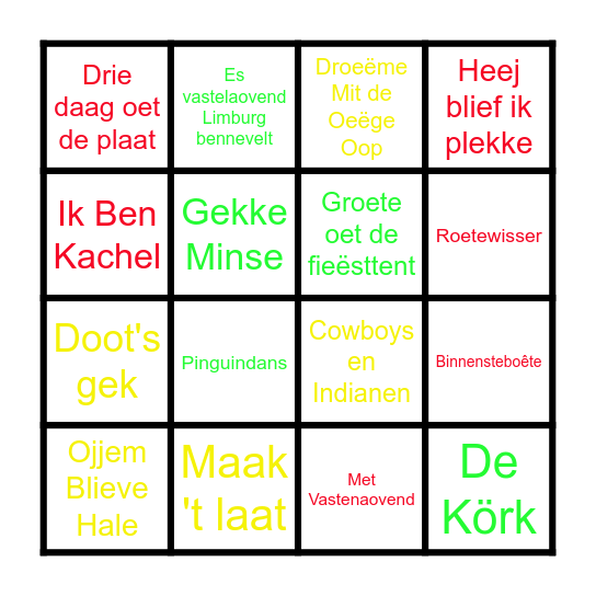 CARNAVALS BINGO Card