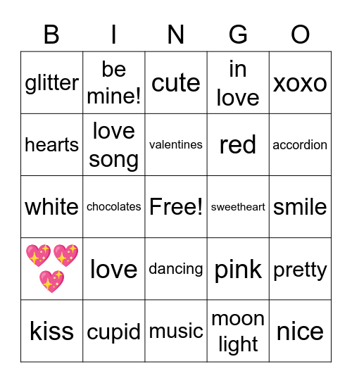 Valentines Day Bingo! Bingo Card