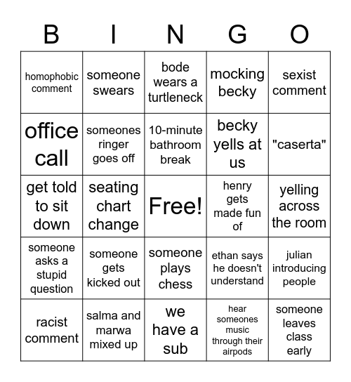 math bingo 2 Bingo Card