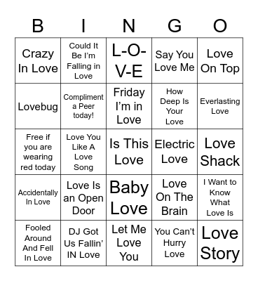 Love Bingo Card