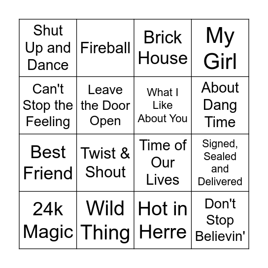 Wedding Reception V.2 Bingo Card