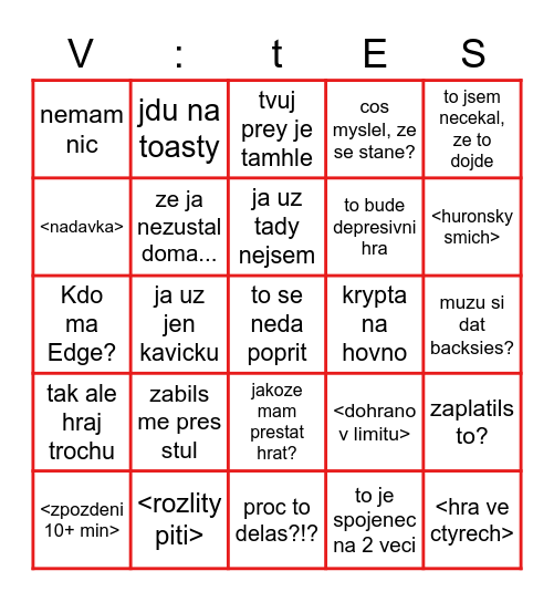 VTES Bingo Card