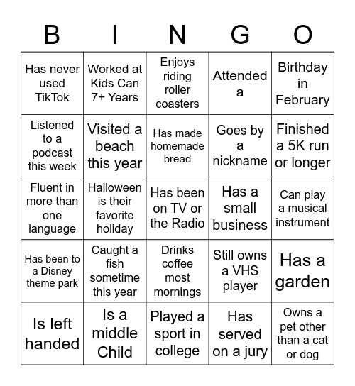 Kids Can Annual Staff Meeting Bingo Card