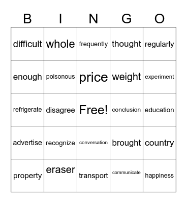 Bingo Card