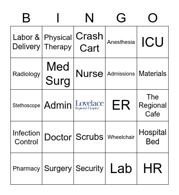 Lovelace Regional Hospital Bingo Card