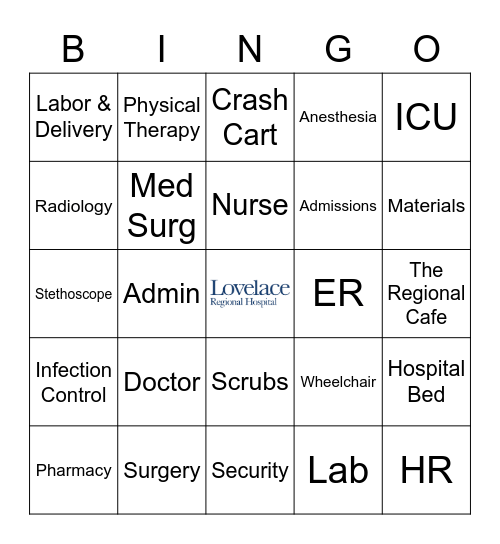 Lovelace Regional Hospital Bingo Card