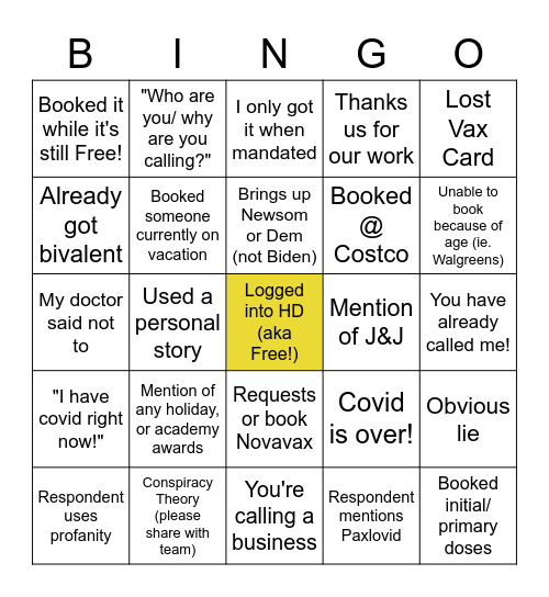Team 3 is the best (shh don't tell the others ;) Bingo Card