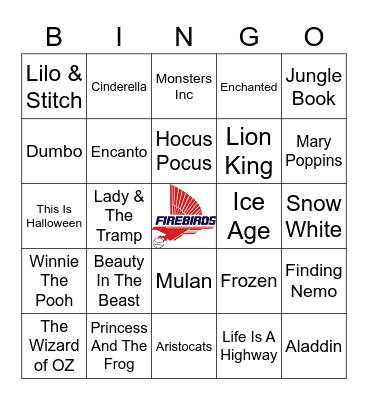 Children's Movies Bingo Card