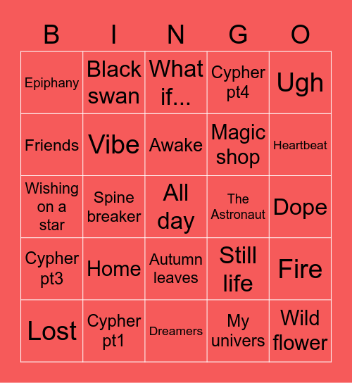 @Vminponquesitos Bingo Card