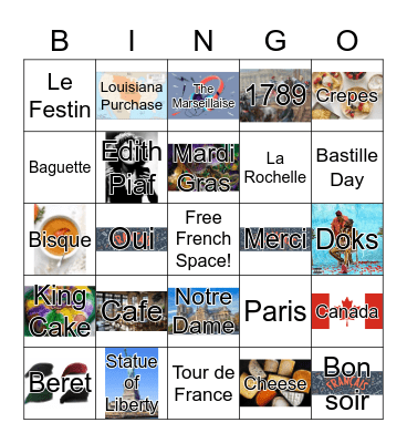 French Day! Bingo Card