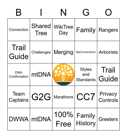 WikiTree RootsTech Bingo Card