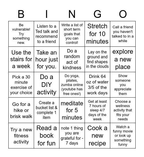 "March Madness" Bingo Card