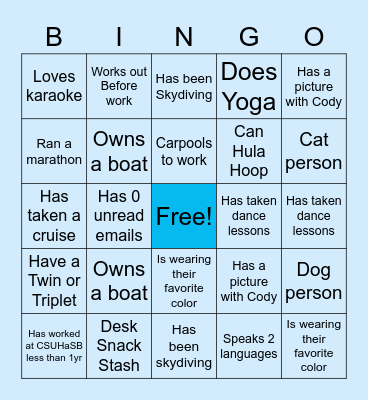 Enrollment Management Team Bingo Card