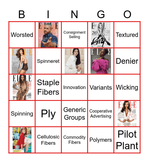 Textile Fibers and Yarns Bingo Card