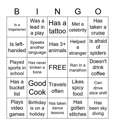 Water Cooler Bingo (1) Bingo Card