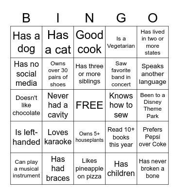 Water Cooler Bingo (2) Bingo Card