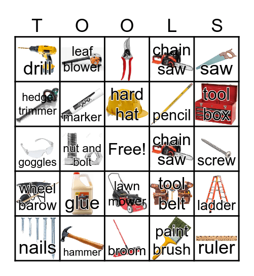MVALP Tools Bingo Card