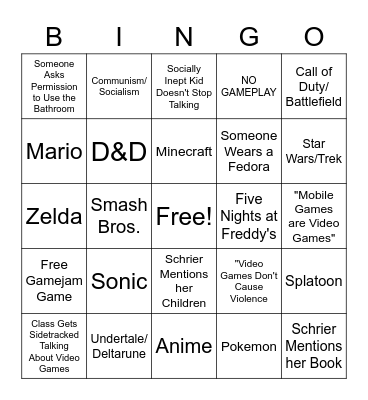 G&EM Bingo Mk. III Bingo Card
