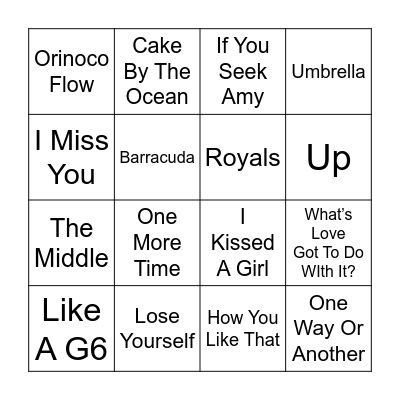 Speedy Mashups 2/15/23 Bingo Card