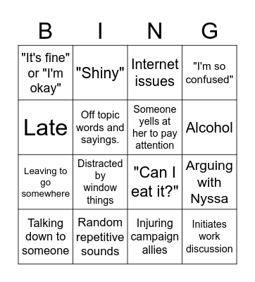 Stacy's Cards Bingo Card