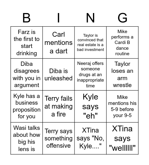 Let Me Hit That Bingo Bongo Bingo Card