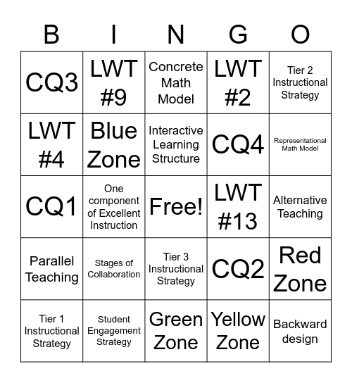 Mid-Year Bingo Card