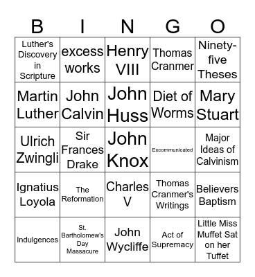 Chapter 12 Bingo Card