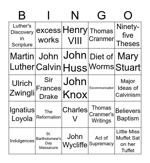 Chapter 12 Bingo Card