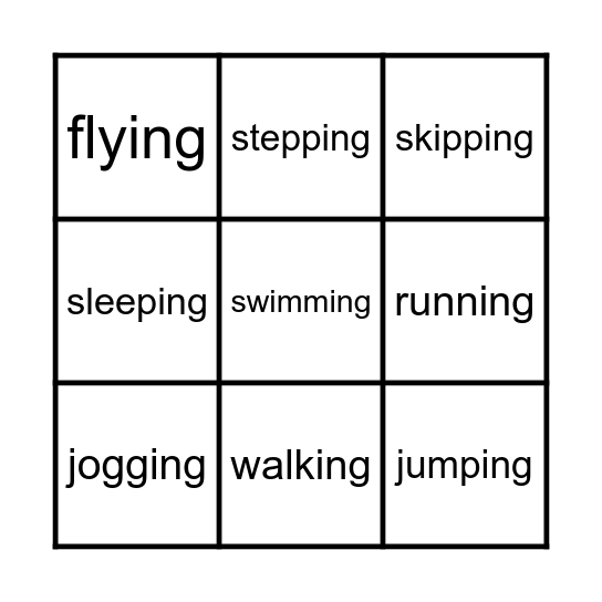 Bingo 1 Bingo Card