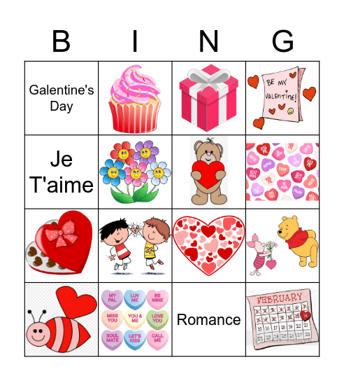 Valentine's Day Bingo Card